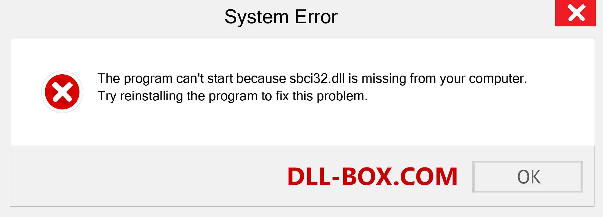  sbci32.dll file is missing?. Download for Windows 7, 8, 10 - Fix  sbci32 dll Missing Error on Windows, photos, images